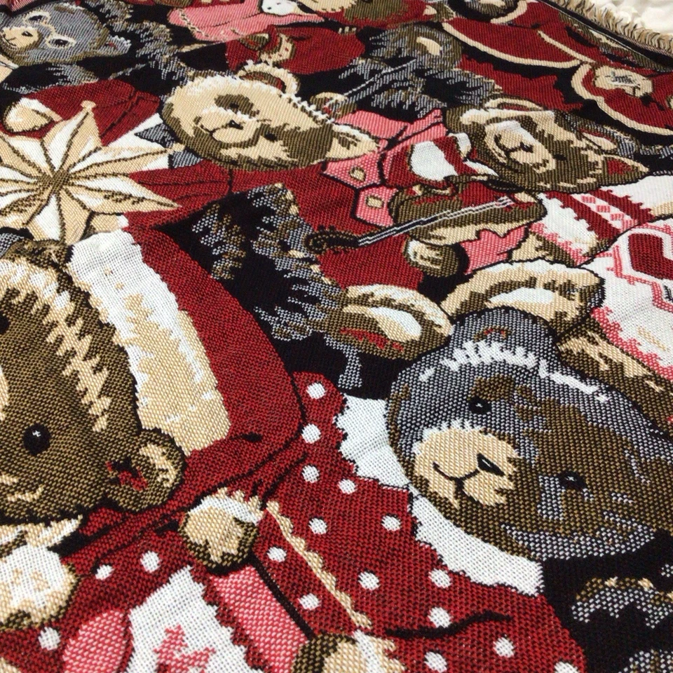 Vintage Northwest Company Christmas Bear Throw Blanket 46x58 Including Fringe - Image 4 of 4