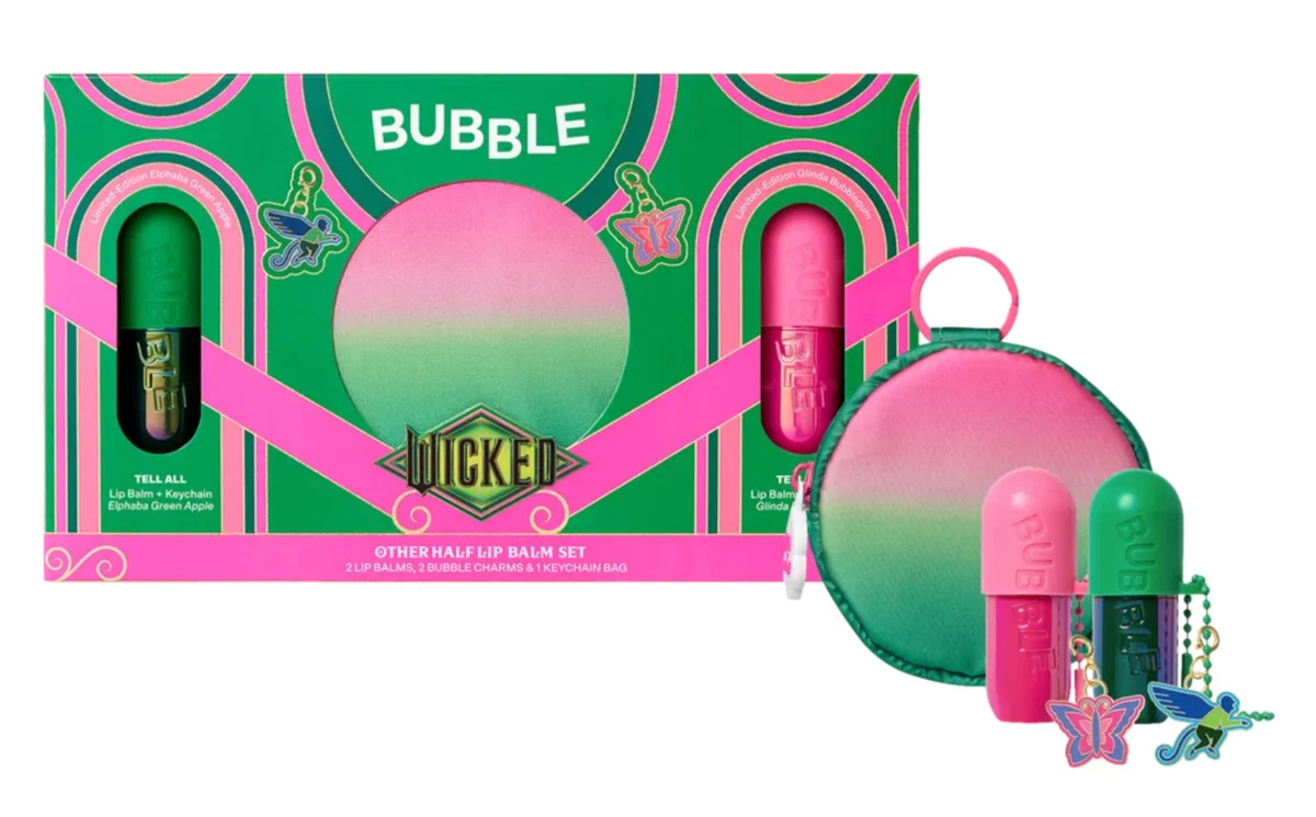 BUBBLE X WICKED Glinda Elphaba Other Half LIP BALM GIFT SET
