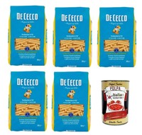 De Cecco Sedanini N.61, 100% Italienisch Pasta Nudeln 5X 500G+Polpa 400G