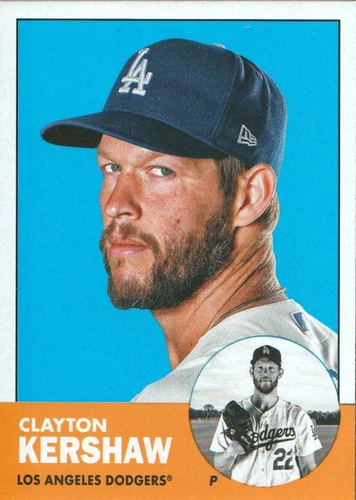 2022 Topps Archives '63 Background Replacement Variation #62 Clayton Kershaw