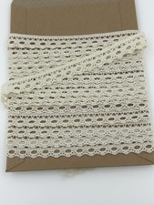 5 Yards Cream Lace Trim Scalloped Edge Crochet Look Ribbon Fabric Craft