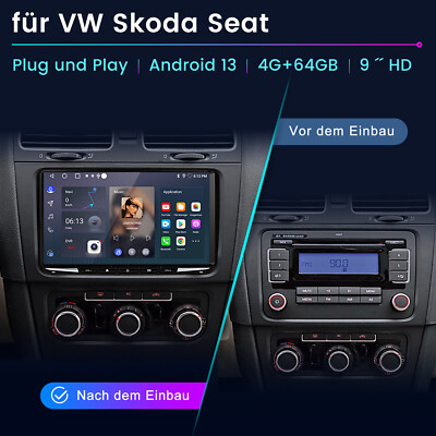 Für VW Skoda Seat Eonon VWA12S Android 13 8Kern 4+64GB Autoradio 9'' Navi CarPlay