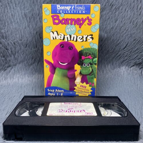 Barney & Friends Collection Best Manners VHS videocassetta Lione canto lungo canzoni - Foto 1 di 8
