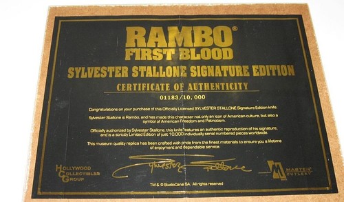 RAMBO I Messer First Blood Sylvester Stallone Signature Edition Lizensiert Neu - Bild 5 von 6