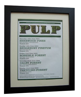 PULP+We Love Life+TOUR+POSTER+AD+ORIGINAL 2001+QUALITY FRAMED+FAST GLOBAL SHIP