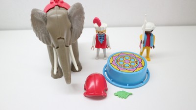 Playmobil Vintage Cirque 1988 - Tabouret Podium éléphant Numéro, Set 3711, Occasion