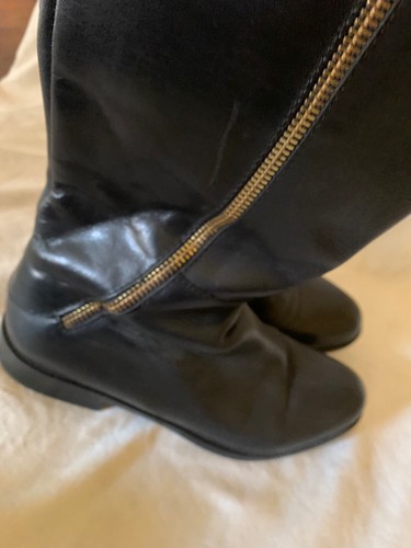 Tahari black knee high boots zipper detail. 6 - Picture 7 of 13