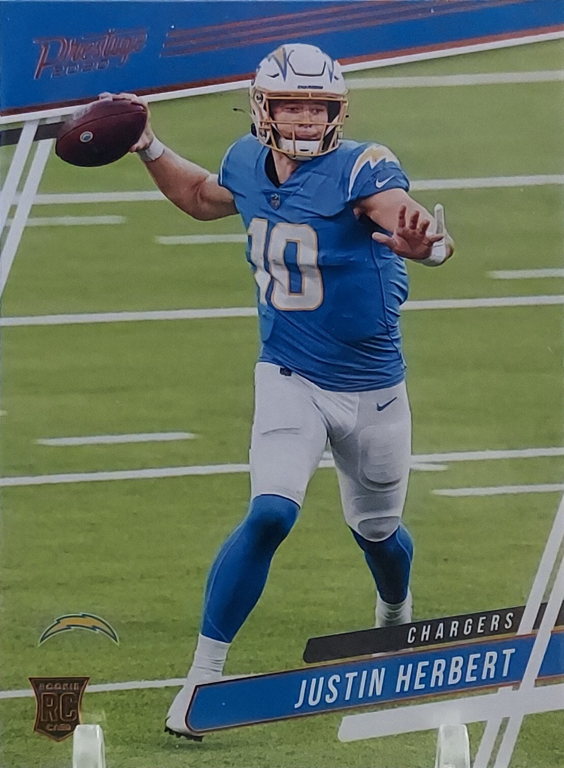 2020 Panini Chronicles Prestige Rookies #303 Justin Herbert Los Angeles Chargers