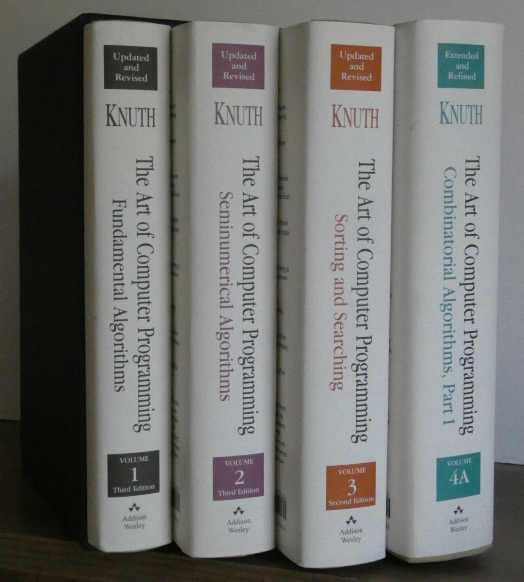 The Art of Computer Programming by Donald E. Knuth, Vol 1-4A Box Set, SC/DJ/HC/L The Art of Computer Programming by Donald E. Knuth, Vol 1-4A Box Set, SC/DJ/HC/L