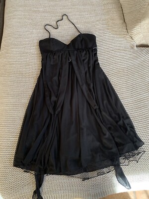 Y2K speechless black coquette midi dress size M | eBay