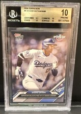 Topps Now 2024 Shohei Ohtani Opening Day #9 Dodgers First Hit At Home BGS 10