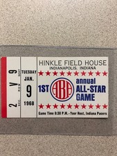 1967-68 1st Annual ABA All Star Game Ticket Stub Mel Daniels MVP NONE in PSA pop