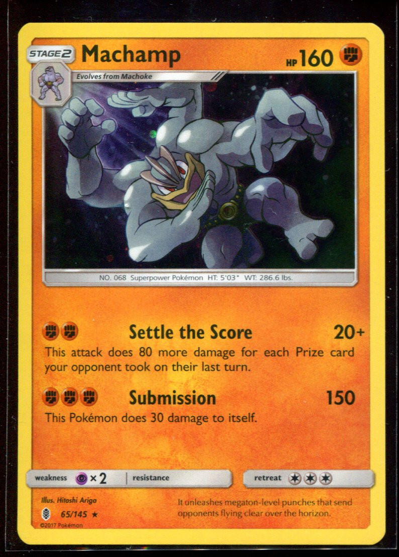 Machamp 65/145 LP-NM Cosmos Holo Rare Guardians Rising Pokemon Card