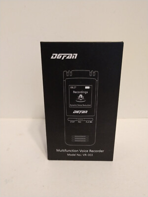 DGFAN Digital Multifunction VOICE RECORDER 8 GB MP3 Player VR-003 ~ Open Box