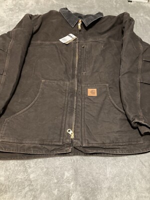 NWT Carhartt Sherpa Lined Duck Jacket Men's Size 4XL Coat C61 DKB Dark Brown NEW