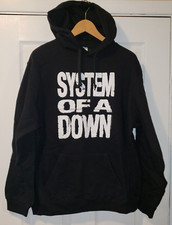 NWOT SYSTEM OF A DOWN UNISEX COLLECTION BLACK HOODED SWEATER SIZE LARGE
