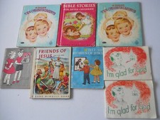 LOT 8 VINTAGE CHILDRENS RELIGIOUS CHRISTIANITY BOOKS TEN COMMANDMENTS, JESUS