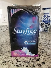 Stayfree Ultra Thin Overnight Pads with Wings 28 Count