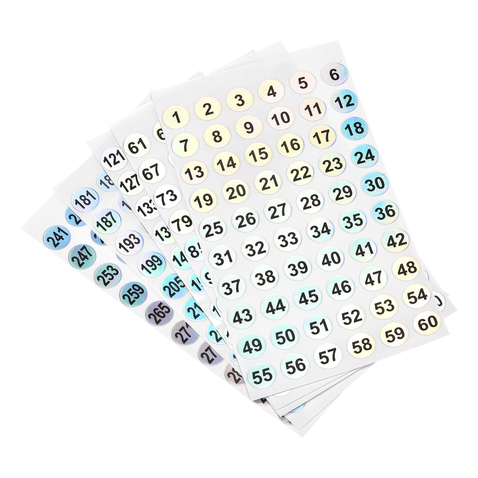 Number Sticker 1 to 300 Number Self Adhesive Reflective Label, 1 Set