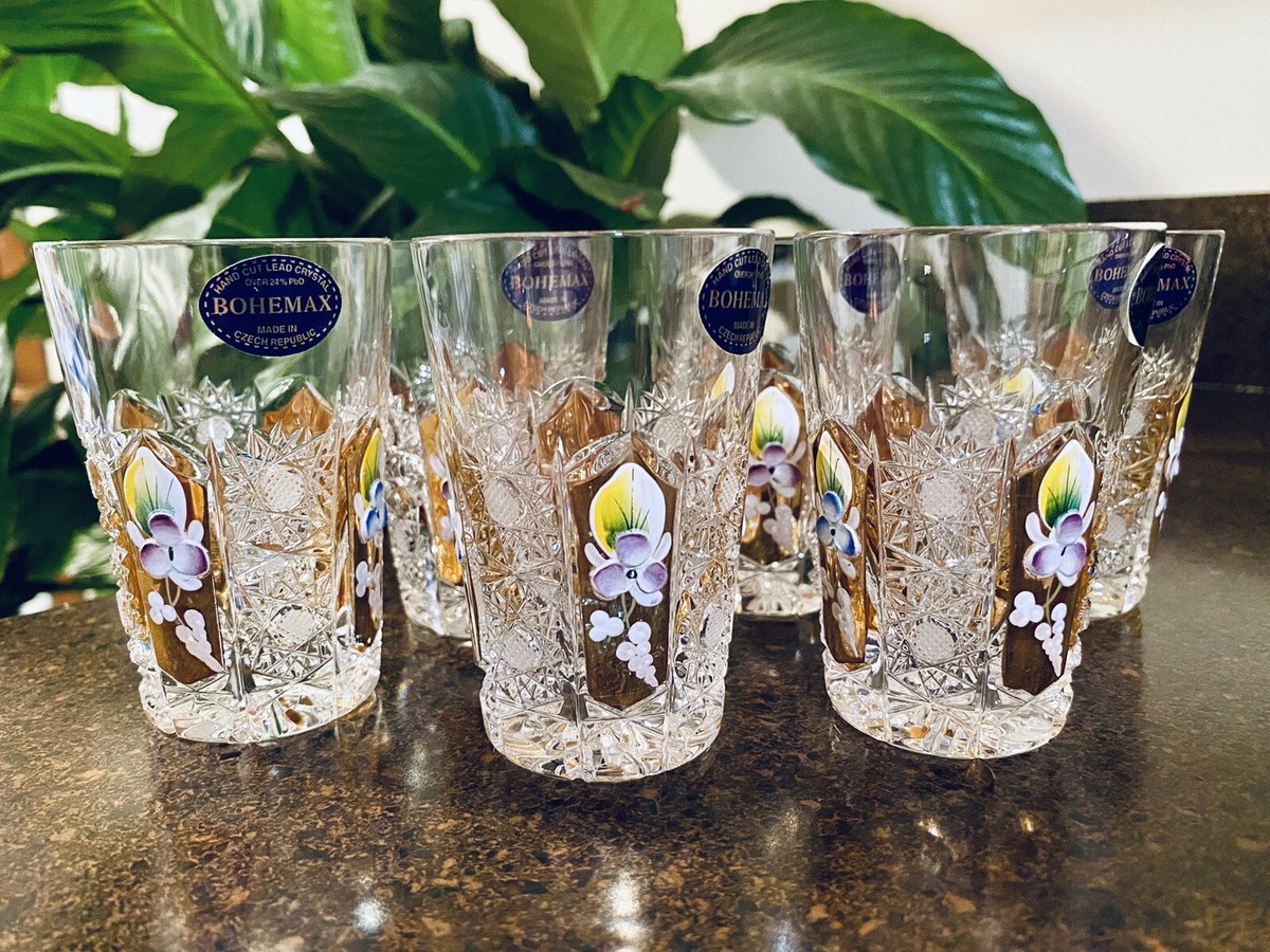 Bohemia Glass カットガラス 6枚セット Amazon | ボヘミアングラス ジーナ 冷酒 ショット グラス6個