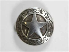 LOT OF 25 PCS CONCHO STAR W/DECORATIVE WREATH SILVER FINISH NEW 10-1013