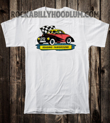 Retro Hot Rod T Shirt Tee Drag Race Racing Reading Fairgrounds Speedway