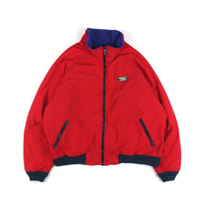 Women’s L.l.bean Warm-up Jacket. 1990s Tag, Blue Fleece Lining (wxl)