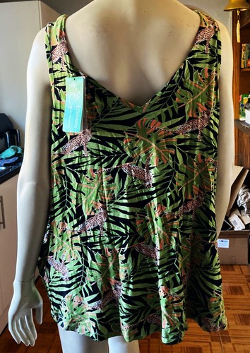 BNWT Sainsburys TU WOMAN Maternity PALM LEAF & LEOPARD PRINT V-Neck Vest Top 16 - Picture 2 of 8