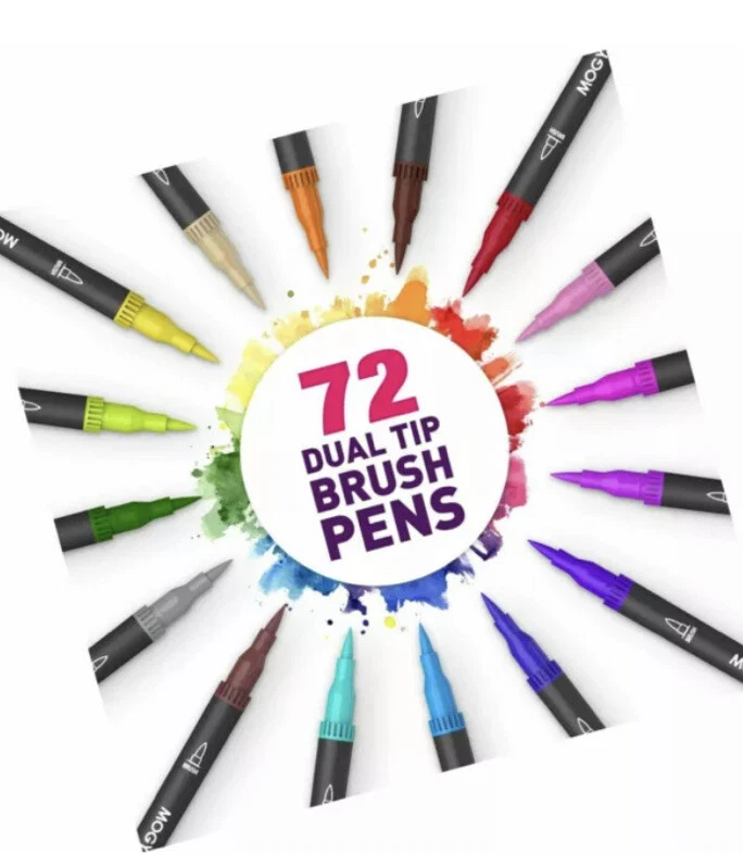 Hethrone Markers for Adult Coloring 72 Colors Dual Tip Brush Pens FREE  SHIPPING