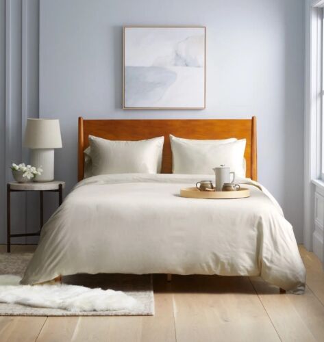 NWT! Quince 100% Organic Cotton Sateen Sand Duvet & Shams! King (Y36) - Picture 2 of 12