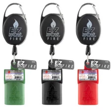EZ Splitz Fire Cigarillo Cutter & Retractable Lighter Holder 3 pcs Random Colors