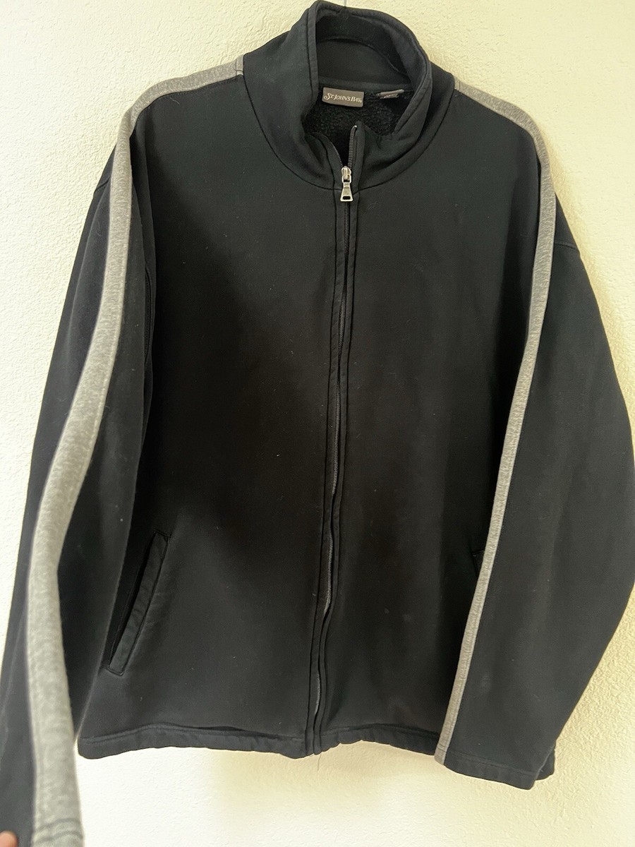Vintage St. John's Bay MensBlack XXL Tall RN93677 Jacket With Grey