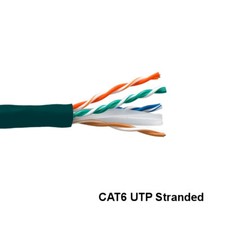 Kentek Green 1000ft Cat6 UTP Stranded Ethernet Bulk Cable 24AWG 550MHz Gigabit