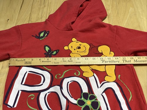 VINTAGE Disney Winnie the Pooh 2 piece Hoodie Red Graphic +Sweats Blue/Red M 7/8 - Picture 5 of 12