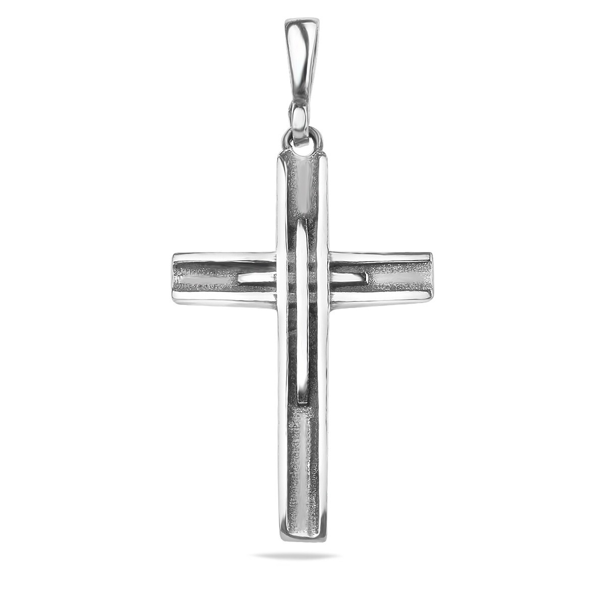 Sterling Silver 925 Cross Pendant Religious Minimalist Modern 