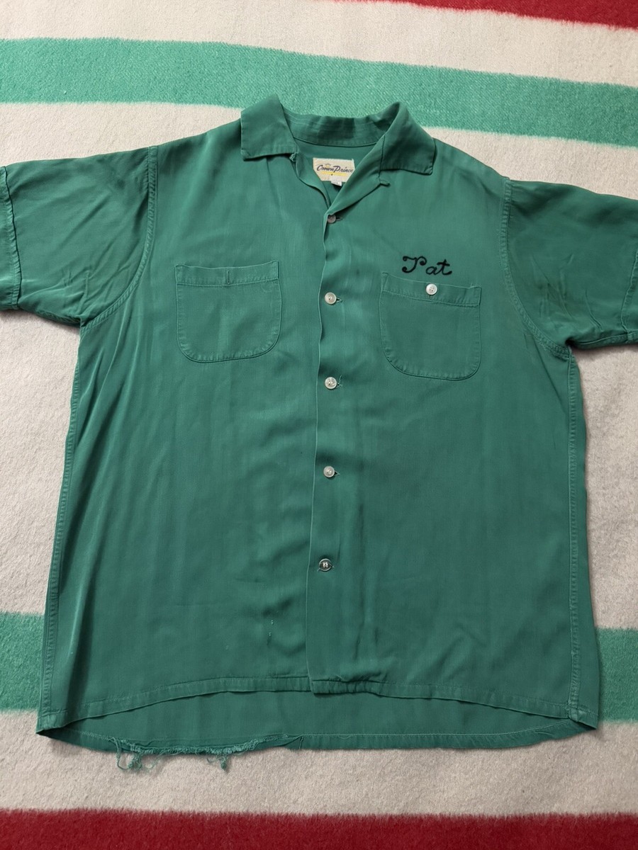 60s The Master Bowler 開襟 Rayon Shirt Vintage 50s 60s 100% Rayon