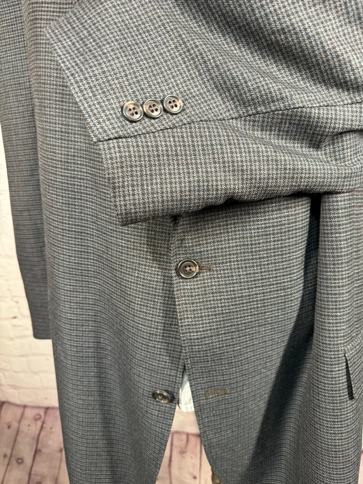 CM SILVER EDITION Mens Blue Gray BIG & TALL Sport Coat Blazer Jacket SIZE 58L - Image 3 of 4