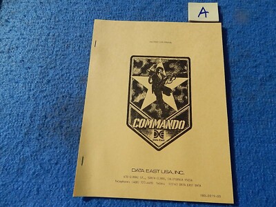 1985 Data East COMMANDO video game Instruction Manual