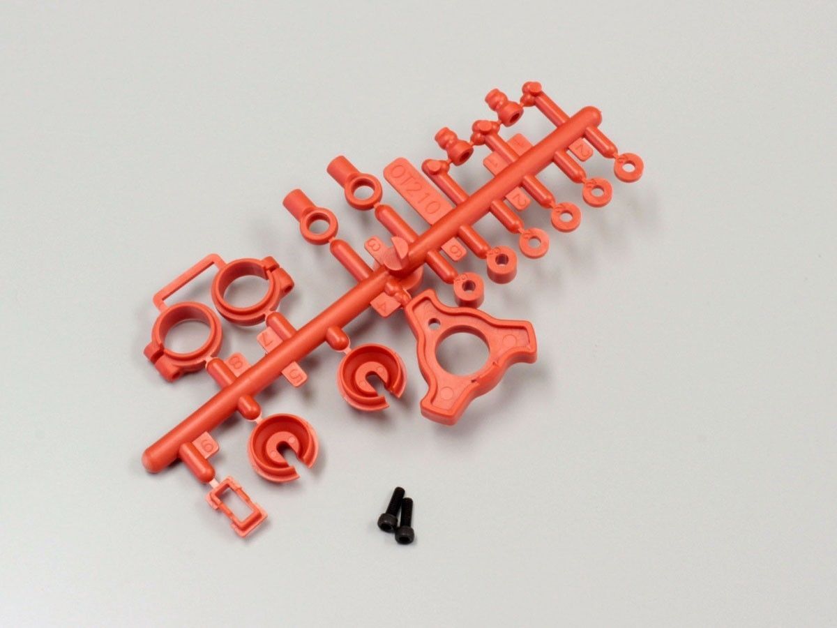 KYOSHO LEGENDARY SERIES OPTIMA, SHOCK PLASTIC PARTS IN RED, NIP, OT210RB