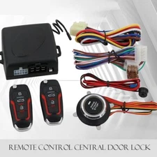 Car Keyless Entry Engine Start Alarm System Kit Push Button Remote Start Stop