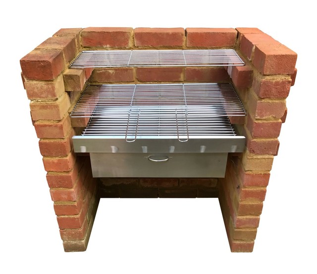 charcoal bbq with cupboard