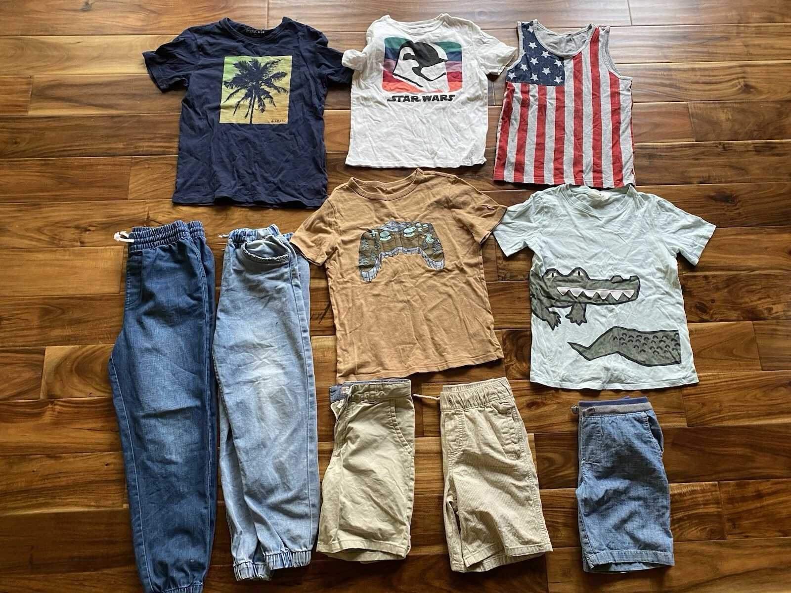 (10) J. Crew Gap Cat & Jack HM Boy Summer Cloth T-shirt Jean Shorts Size S M L