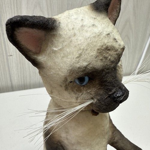 Craig C Yenke Co 10.5" Siamese Cat w/ Birdhouse Handcrafted Paper Mache Folk Art - Picture 13 of 23