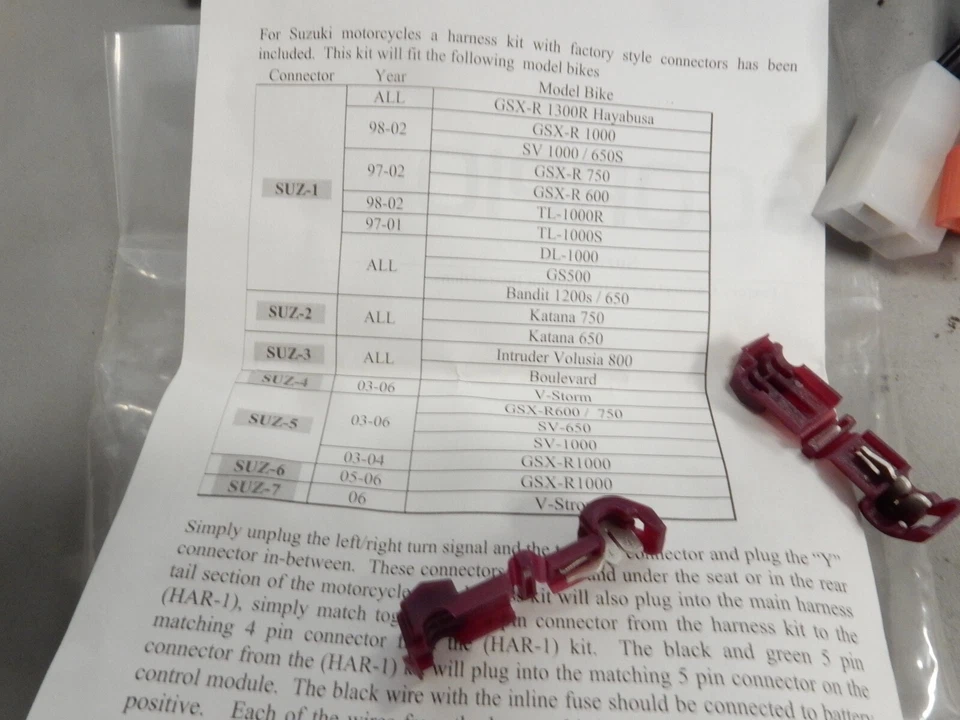 Conector de integración NOS Scorpio se adapta a: Suzuki GSXR750 GSXR600 GSXR1000 SUZ-1 Foto 3 de 4