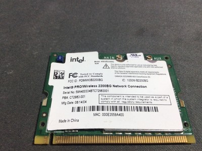 Intel PRO/Wireless 2200BG  Mini-PCI-WLAN-Karte,