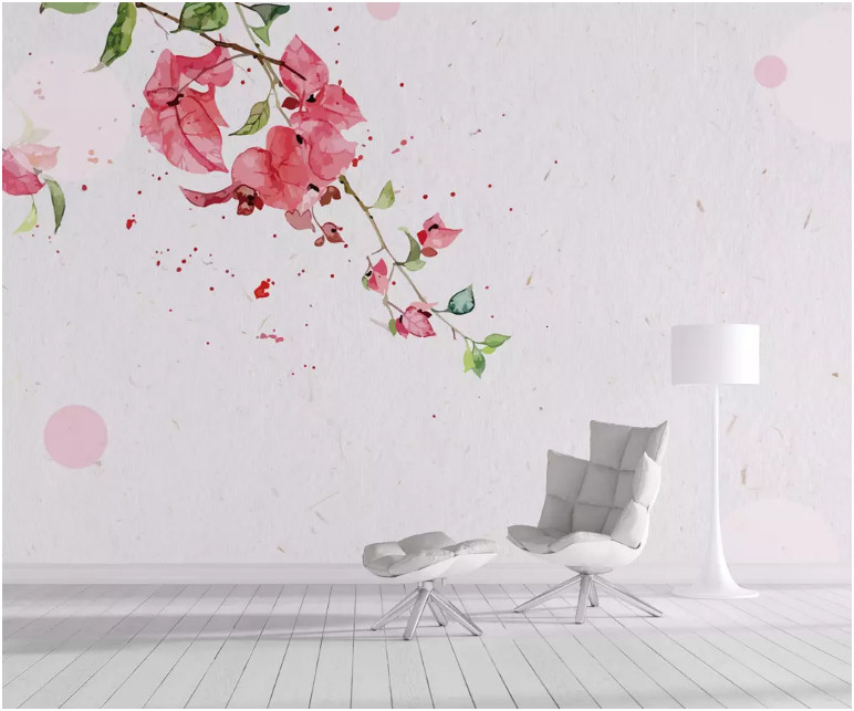 3D Pink Leaves 10923NA Wallpaper Wall Mural Removable Self-adhesive Fay