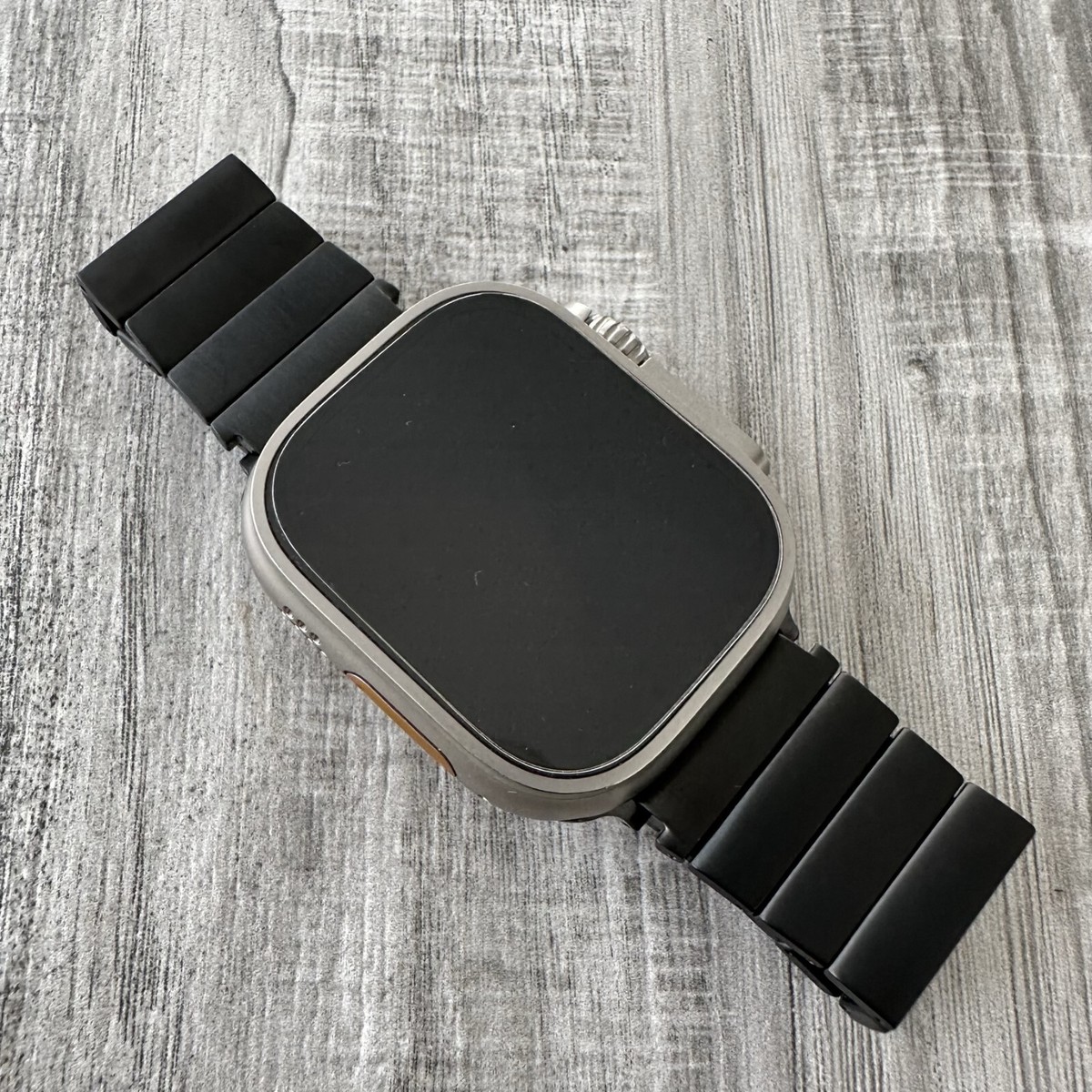 Black Titanium Metal Watch Strap Band For Apple Watch Ultra 49mm