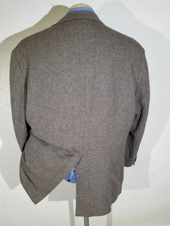 Blazer Chaqueta Abrigo Deportivo 46L Pendleton Marrón Verde Mancha Lana Tweed Foto 4 de 4