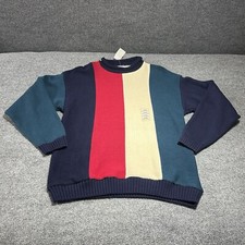 Vintage Cambridge Classics Mervyns Sweater Mens L Color Block Made In The USA