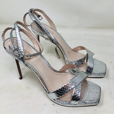 NEW Schutz Snake Embossed Leather Heel Sandals Size 9.5 B | eBay